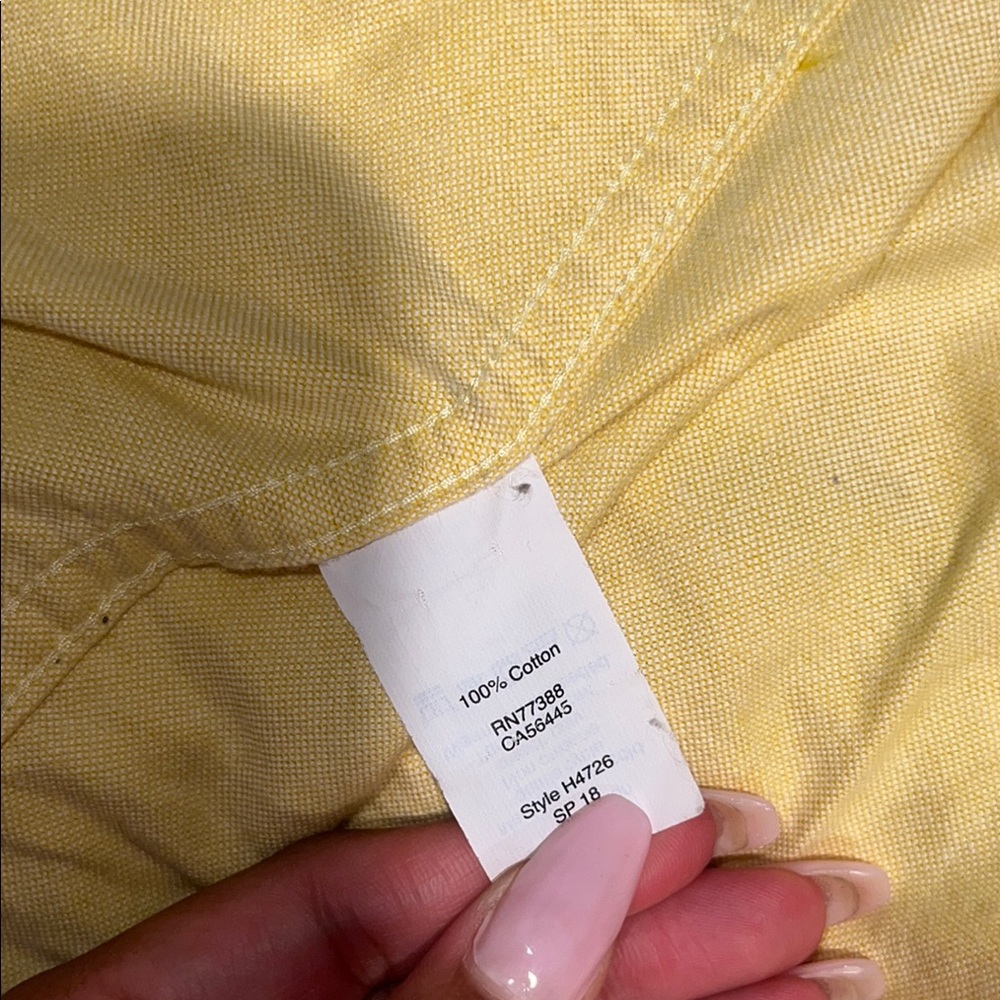 Vintage j. Crew yellow 100% cotton Men's shirt - Picture 4 of 5